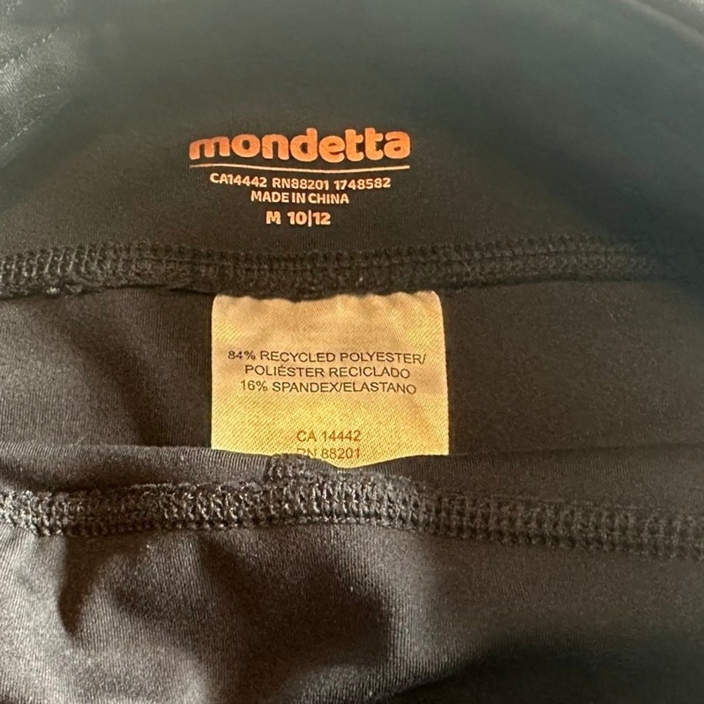 Set of Mondetta Kids Black Bike Shorts Size Medium Girls Athletic - Picture 4 of 9